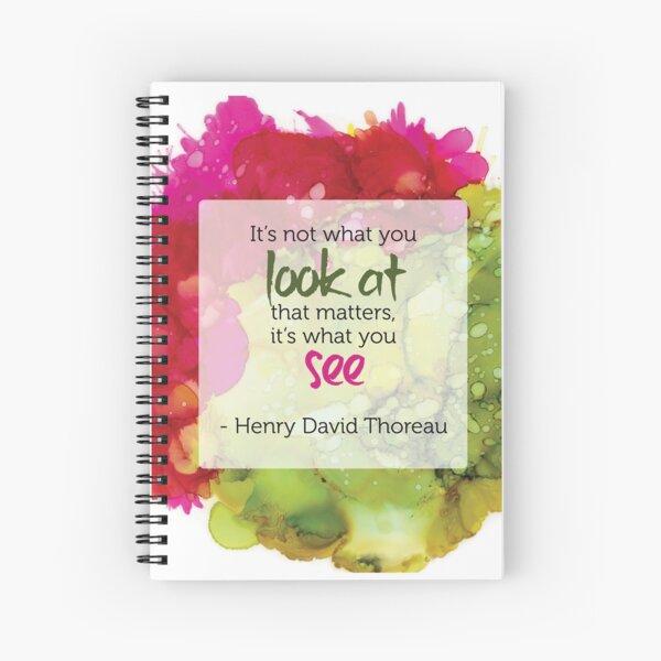 Inspirational Quote - Alcohol Ink Spiral Notebook