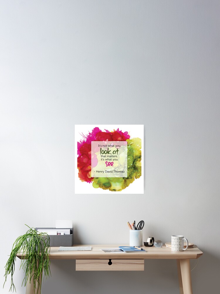 Thumbnail 2 of 3, Poster, Inspirational Quote - Alcohol Ink designed and sold by qwollock.
