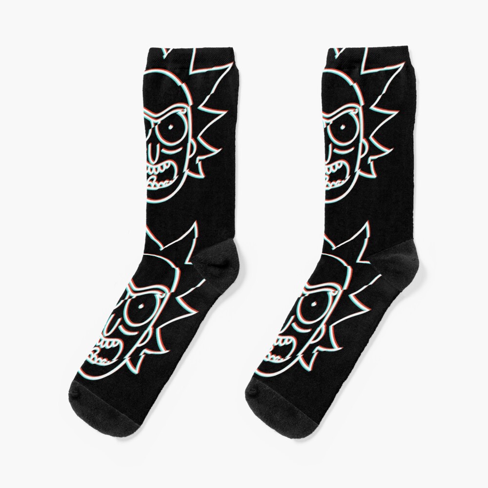 Glitchy Rick Socks
