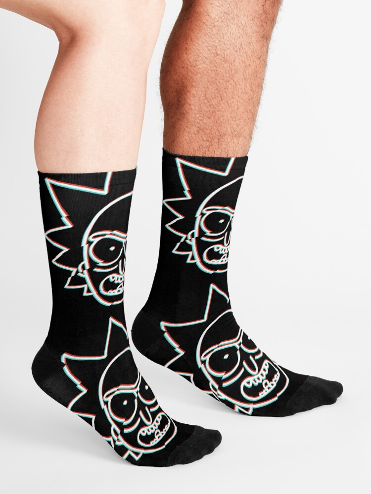 Alternate view of Glitchy Rick Socks
