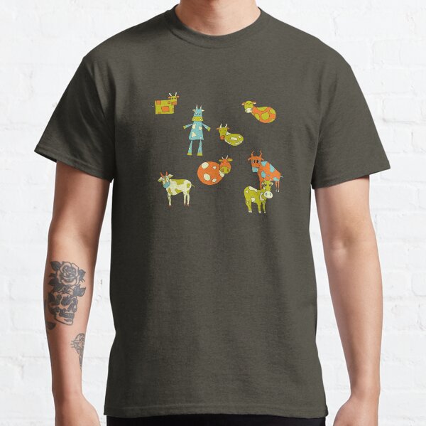 Funny cows fresh green and orange Classic T-Shirt