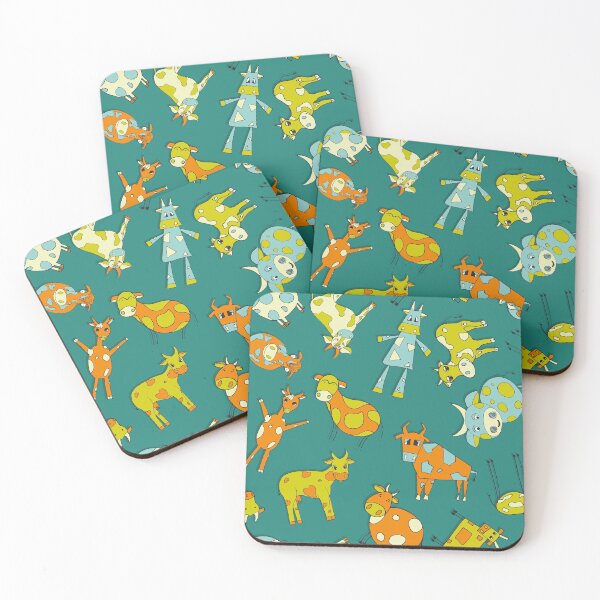 Item preview, Funny cows fresh green and orange designed and sold by Marlene Wagenhofer.