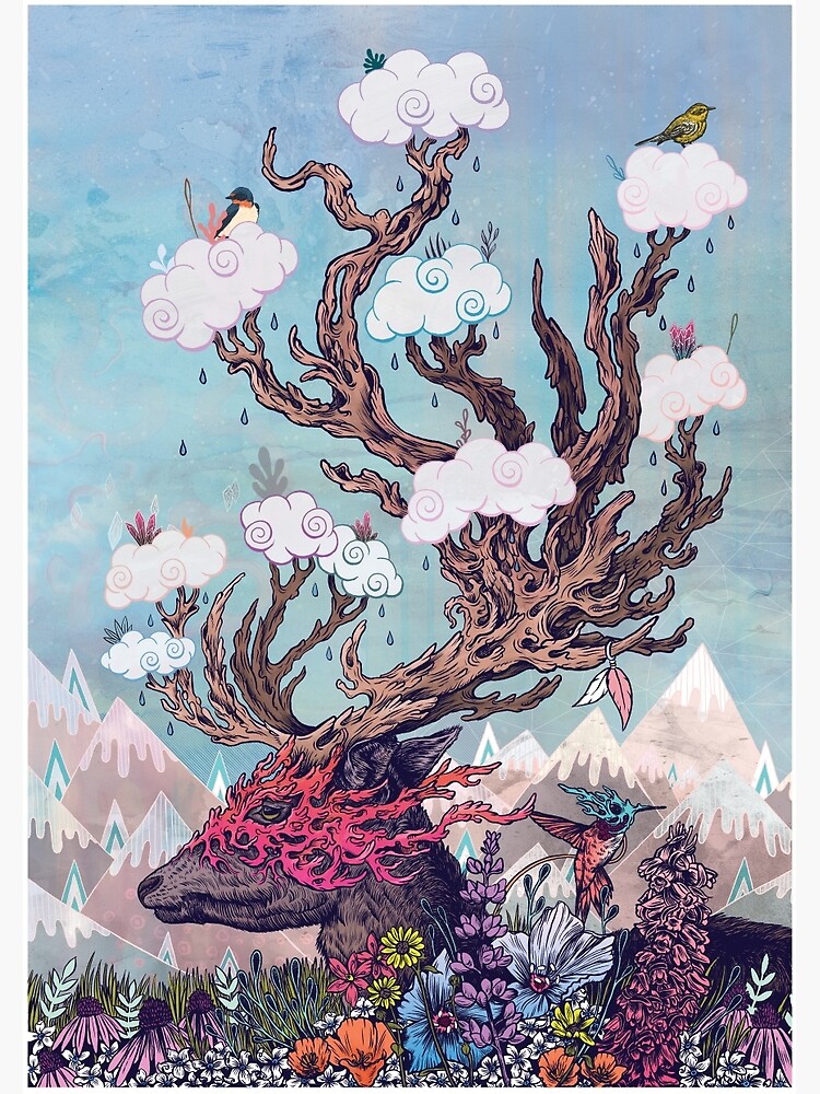 Thumbnail 3 of 3, Journal, Journeying Spirit (deer) designed and sold by MatMiller.