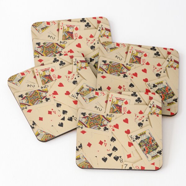 Item preview, Scattered Pack of Playing Cards Hearts Clubs Diamonds Spades Pattern designed and sold by HotHibiscus.