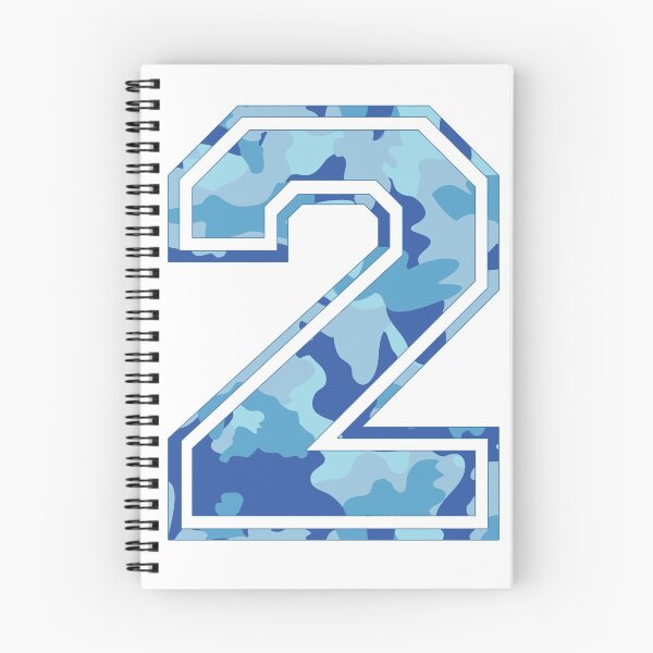 Item preview, Team Sports Uniform Number #2 - Blue Camouflage designed and sold by RiplMedia.