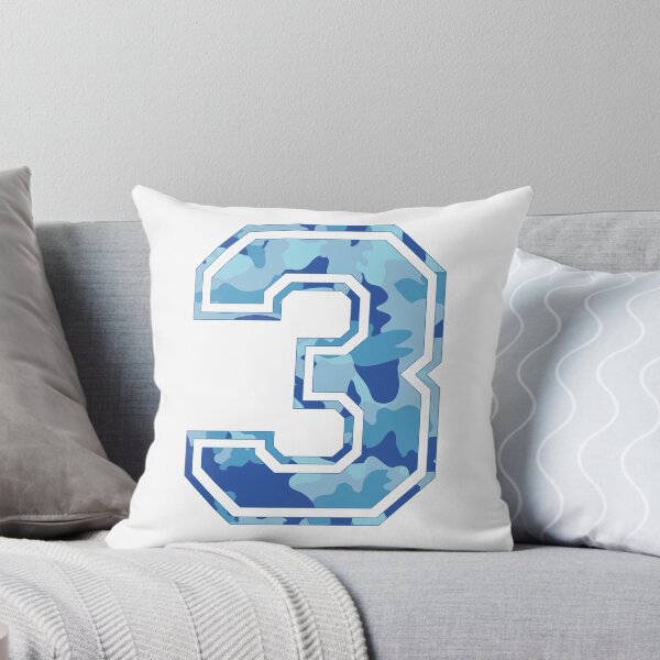 Item preview, Team Sports Uniform Number #3 - Blue Camouflage designed and sold by RiplMedia.