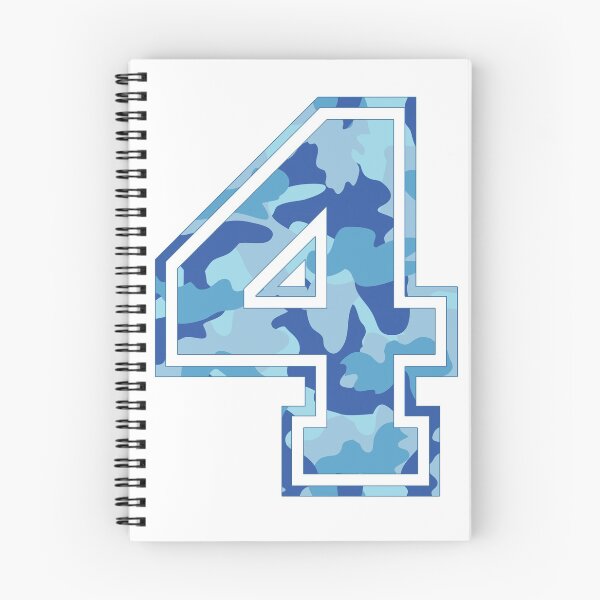 Item preview, Team Sports Uniform Number #4 - Blue Camouflage designed and sold by RiplMedia.