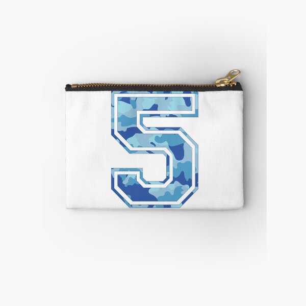 Item preview, Team Sports Uniform Number #5 - Blue Camouflage designed and sold by RiplMedia.