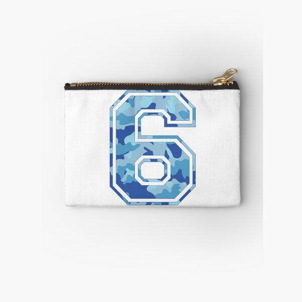 Item preview, Team Sports Uniform Number #6 - Blue Camouflage designed and sold by RiplMedia.