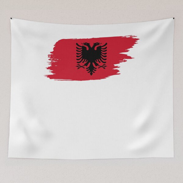 Item preview, Albania brushstroke flag designed and sold by 1681830934131.