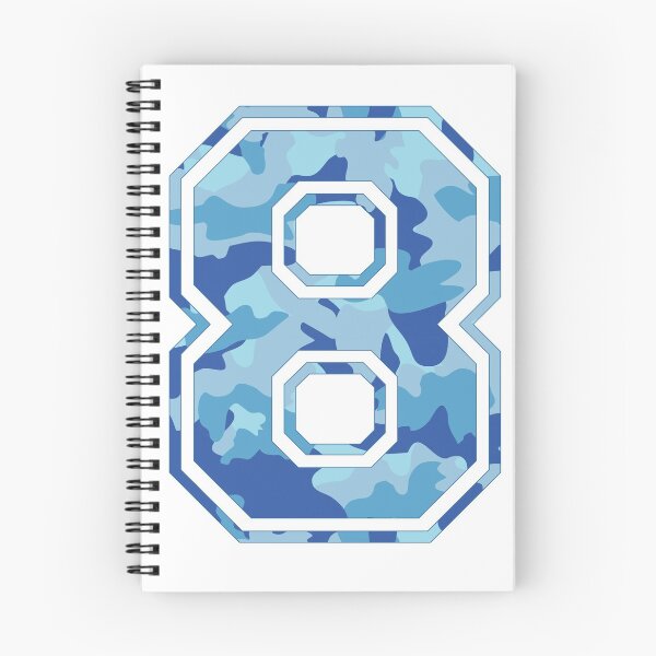 Item preview, Team Sports Uniform Number #8 - Blue Camouflage designed and sold by RiplMedia.