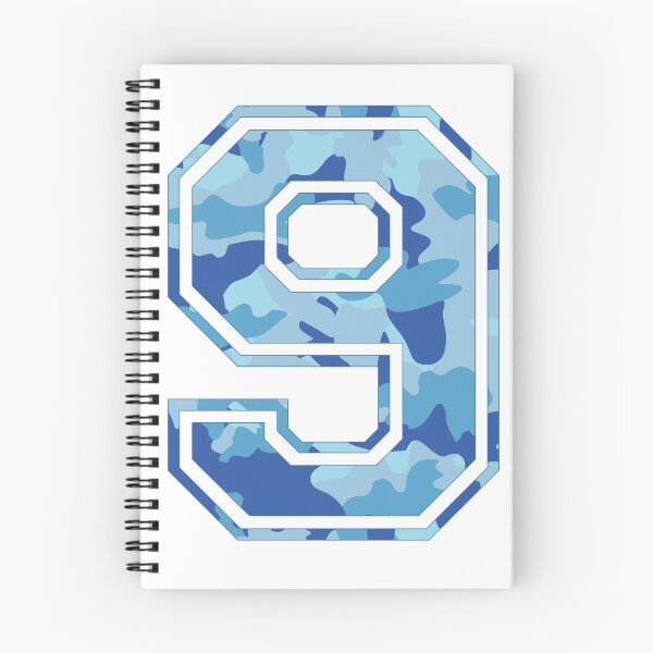 Item preview, Team Sports Uniform Number #9 - Blue Camouflage designed and sold by RiplMedia.