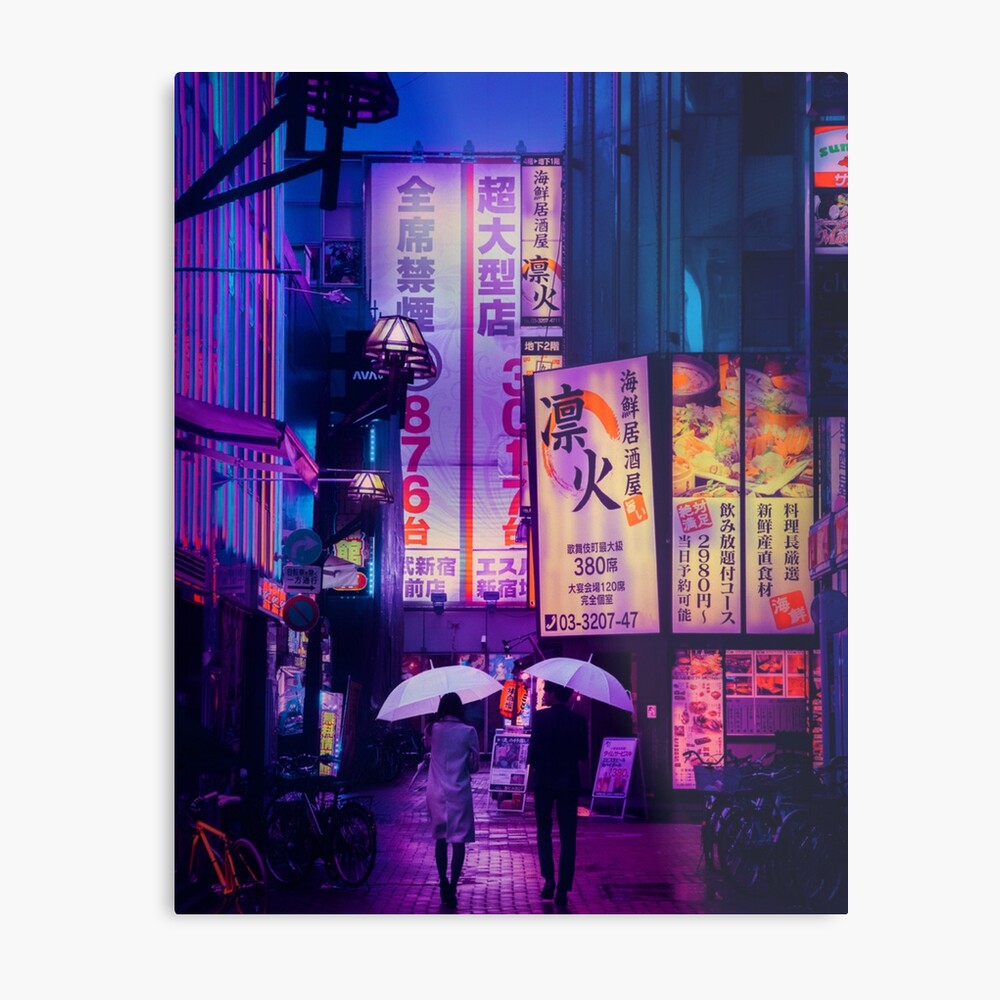 Tokyo Neon Mood Canvas Print By Lodel Redbubble