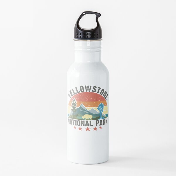 Yellowstone National Park Wyoming mountains landscape volcano geyser Water Bottle