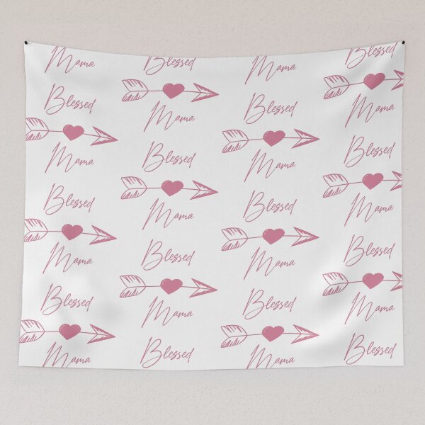 Item preview, Blessed Mama boho pink lettering designed and sold by Arch4Design.