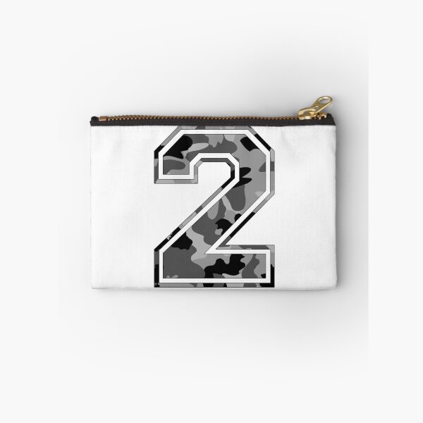 Item preview, Team Sports Uniform Number #2 - Black Camouflage designed and sold by RiplMedia.