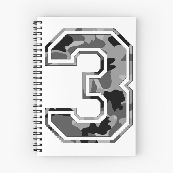 Item preview, Team Sports Uniform Number #3 - Black Camouflage designed and sold by RiplMedia.