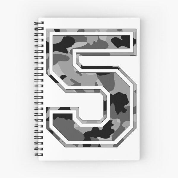 Item preview, Team Sports Uniform Number #5 - Black Camouflage designed and sold by RiplMedia.