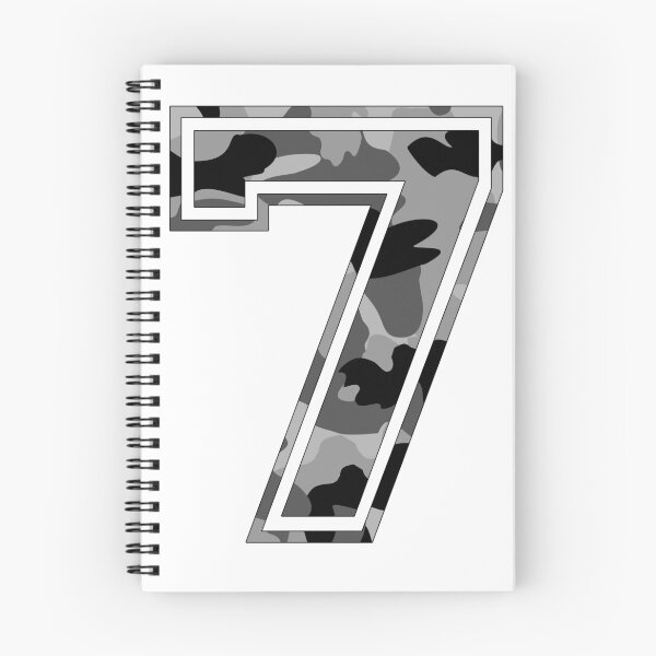 Item preview, Team Sports Uniform Number #7 - Black Camouflage designed and sold by RiplMedia.