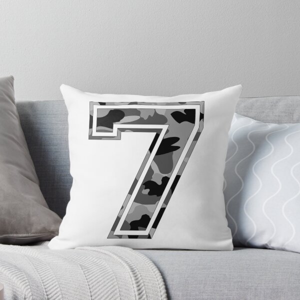 Item preview, Team Sports Uniform Number #7 - Black Camouflage designed and sold by RiplMedia.