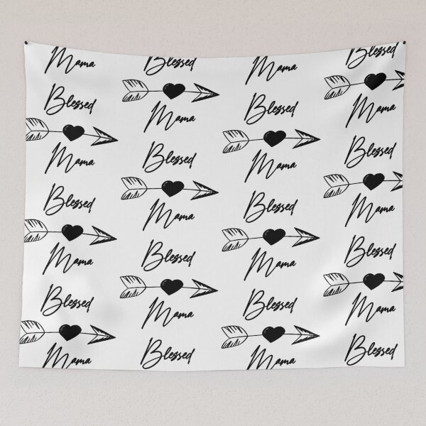 Item preview, Blessed Mama boho black lettering designed and sold by Arch4Design.
