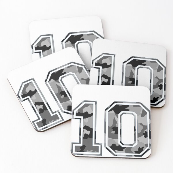 Item preview, Team Sports Uniform Number #10 - Black Camouflage designed and sold by RiplMedia.