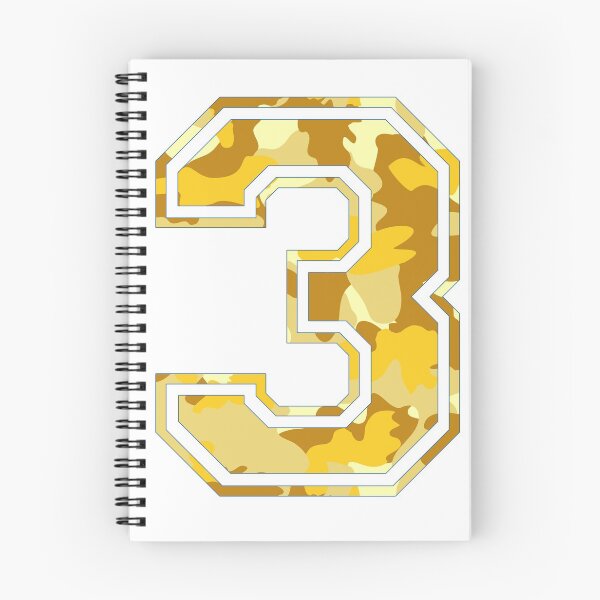 Item preview, Team Sports Uniform Number #3 - Yellow Camouflage designed and sold by RiplMedia.