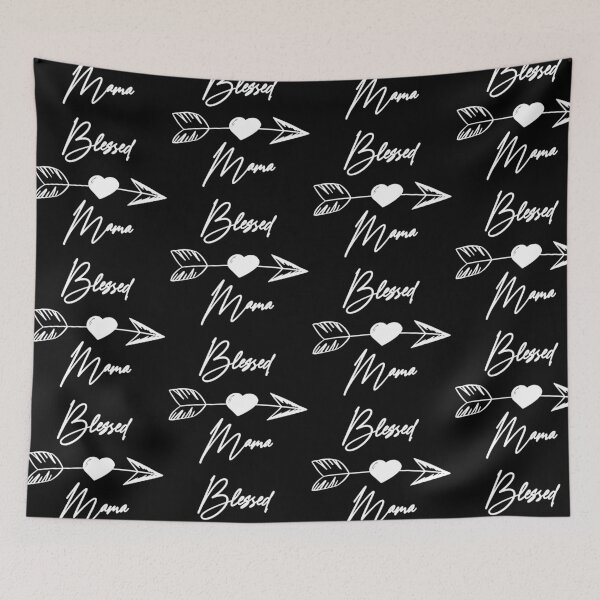Item preview, Blessed Mama boho white lettering designed and sold by Arch4Design.