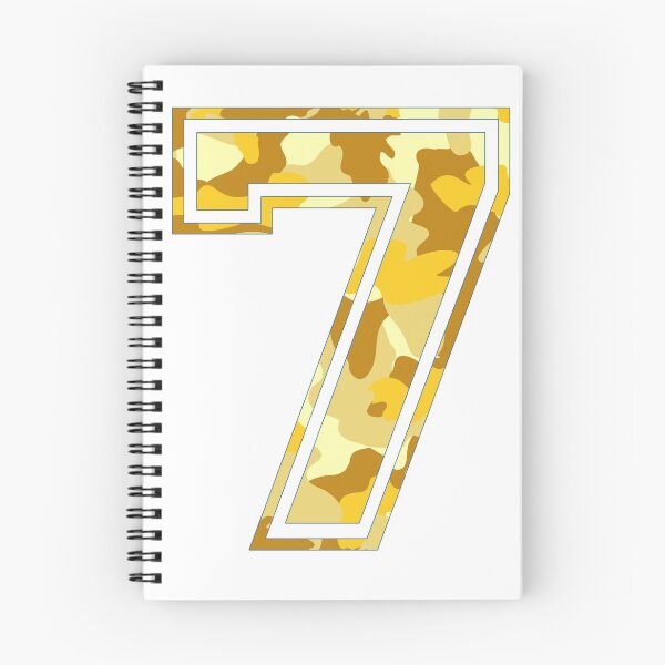 Item preview, Team Sports Uniform Number #7 - Yellow Camouflage designed and sold by RiplMedia.