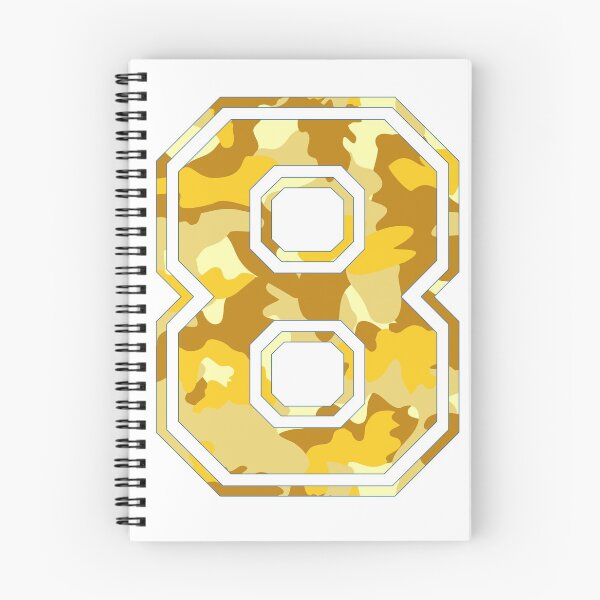 Item preview, Team Sports Uniform Number #8 - Yellow Camouflage designed and sold by RiplMedia.