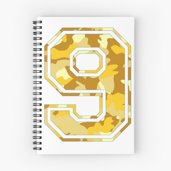 Item preview, Team Sports Uniform Number #9 - Yellow Camouflage designed and sold by RiplMedia.