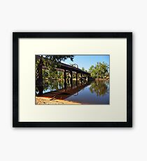 Moama Echuca Bridge - Murray River Framed Print