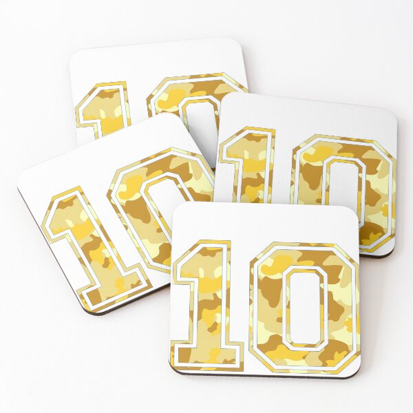 Item preview, Team Sports Uniform Number #10 - Yellow Camouflage designed and sold by RiplMedia.