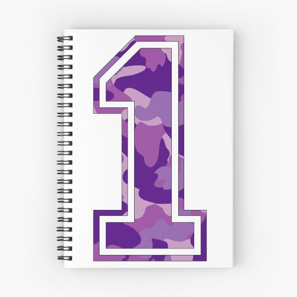 Item preview, Team Sports Uniform Number #1 - Purple Camouflage designed and sold by RiplMedia.