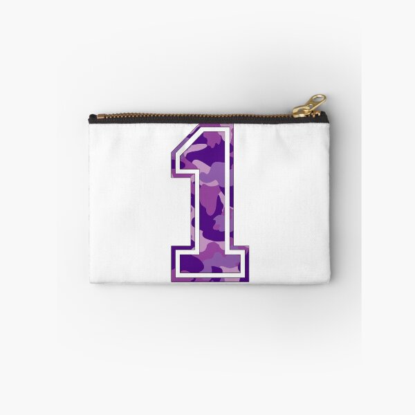 Item preview, Team Sports Uniform Number #1 - Purple Camouflage designed and sold by RiplMedia.