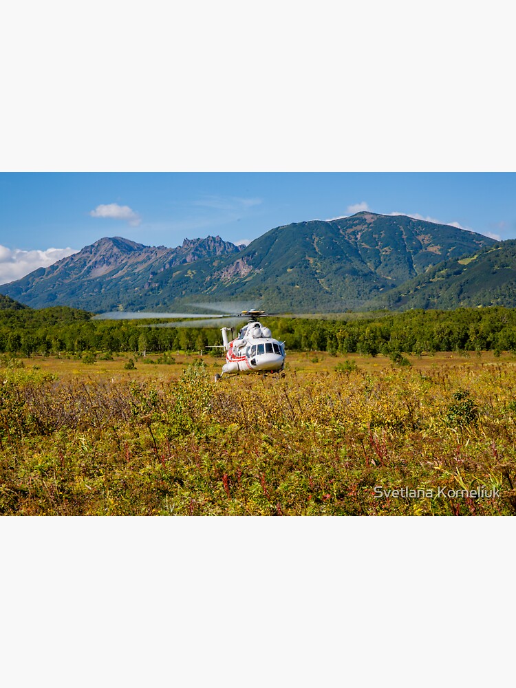 Helicopter landed in an autumn landscape by SvetlanaKorneli