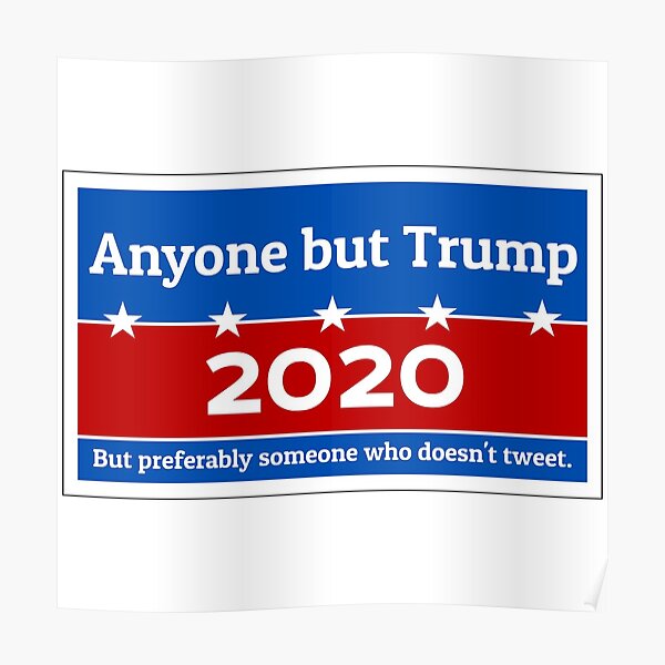 Anyone but Trump 2020 Poster