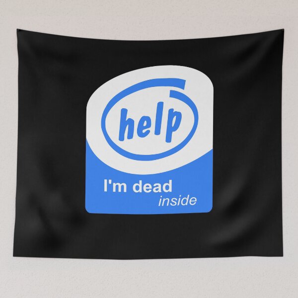 Item preview, Help In The Dead Inside Funny Logo Parody designed and sold by ELKaito.