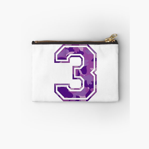 Item preview, Team Sports Uniform Number #3 - Purple Camouflage designed and sold by RiplMedia.
