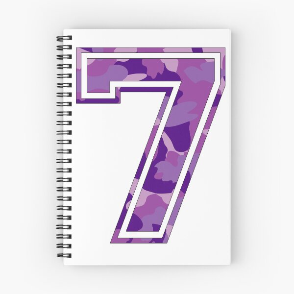 Item preview, Team Sports Uniform Number #7 - Purple Camouflage designed and sold by RiplMedia.