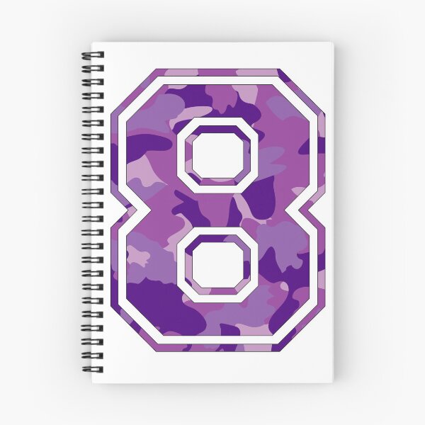 Item preview, Team Sports Uniform Number #8 - Purple Camouflage designed and sold by RiplMedia.