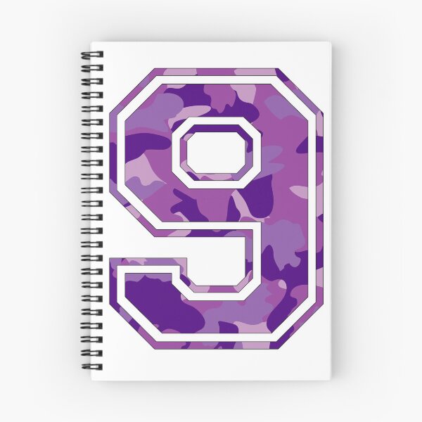 Item preview, Team Sports Uniform Number #9 - Purple Camouflage designed and sold by RiplMedia.