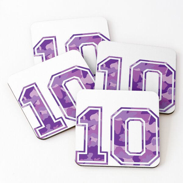 Item preview, Team Sports Uniform Number #10 - Purple Camouflage designed and sold by RiplMedia.