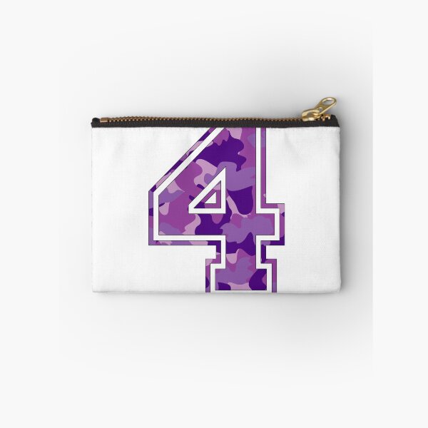 Item preview, Team Sports Uniform Number #4 - Purple Camouflage designed and sold by RiplMedia.