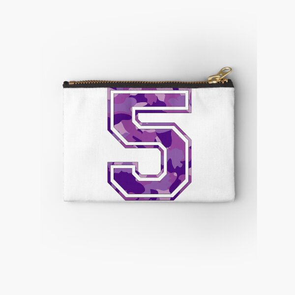 Item preview, Team Sports Uniform Number #5 - Purple Camouflage designed and sold by RiplMedia.