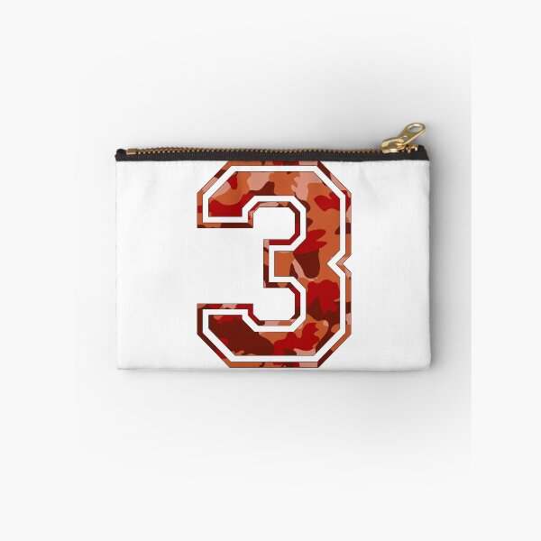 Item preview, Team Sports Uniform Number #3 - Orange Camouflage designed and sold by RiplMedia.