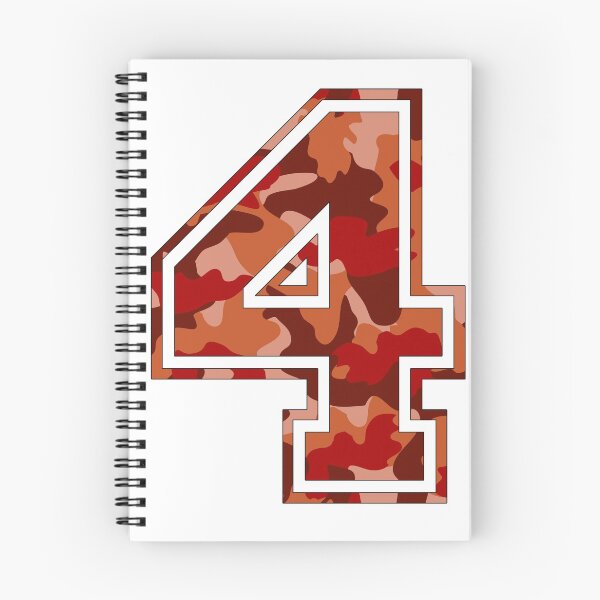Item preview, Team Sports Uniform Number #4 - Orange Camouflage designed and sold by RiplMedia.
