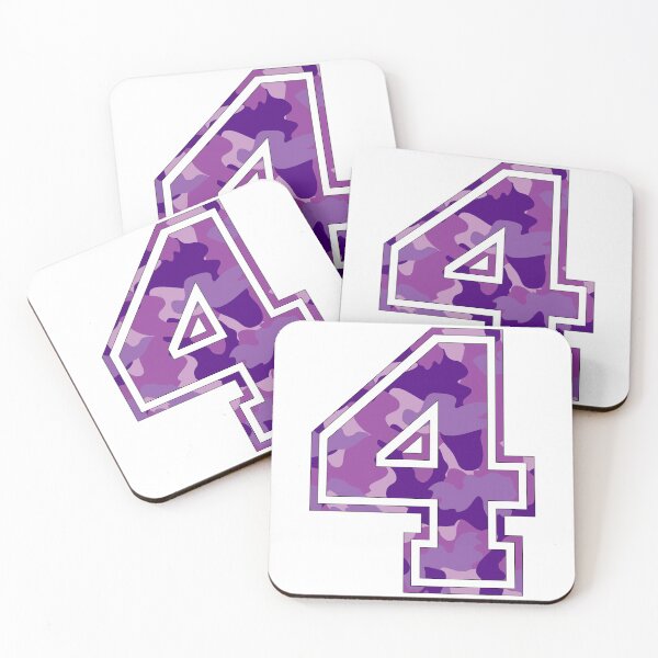 Item preview, Team Sports Uniform Number #4 - Purple Camouflage designed and sold by RiplMedia.