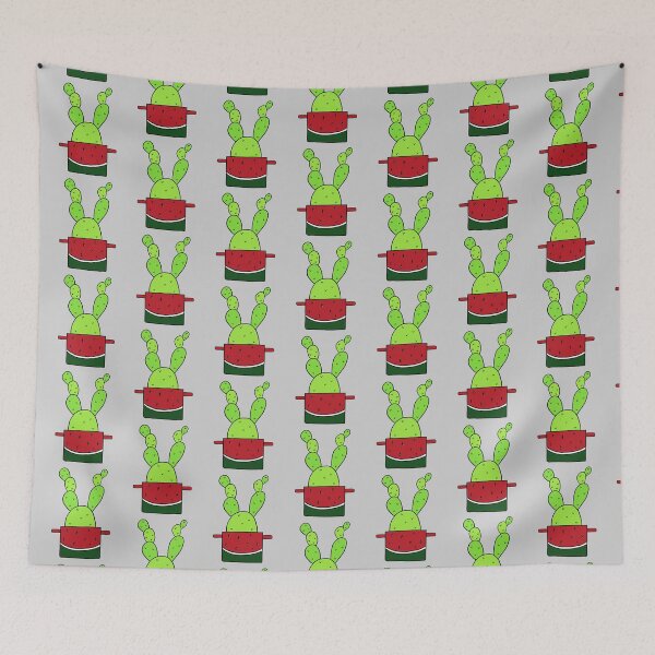 Item preview, Cute Cactus Design #4: Watermelon Pot Cactus designed and sold by DreamCactus.