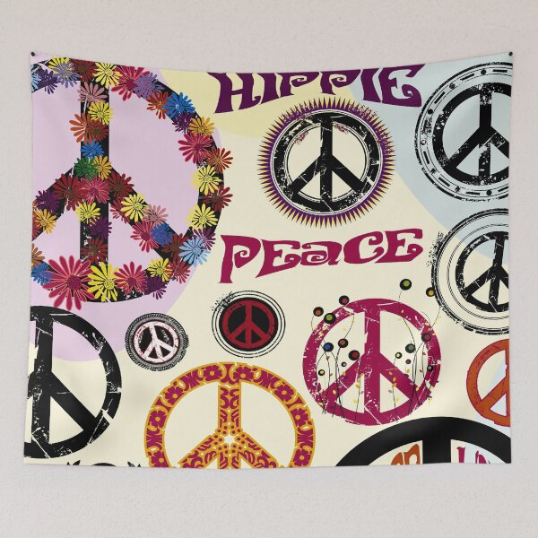 Artikelvorschau, Flower Power Frieden und Liebe Hippie entworfen und verkauft von CroDesign.